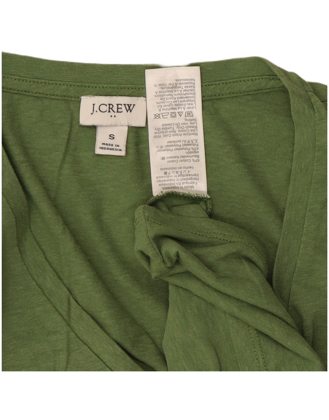 Vest Top pentru femei J. CREW UK 10 Small Green Bumbac