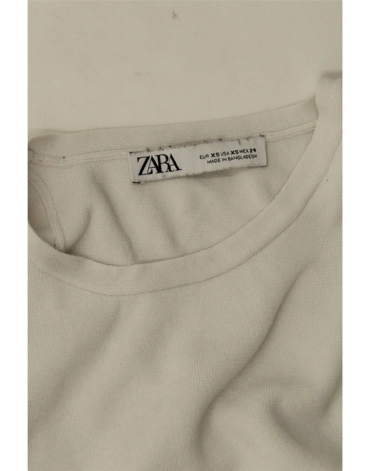 Top cu vestă pentru femei Zara UK 4 XS Alb