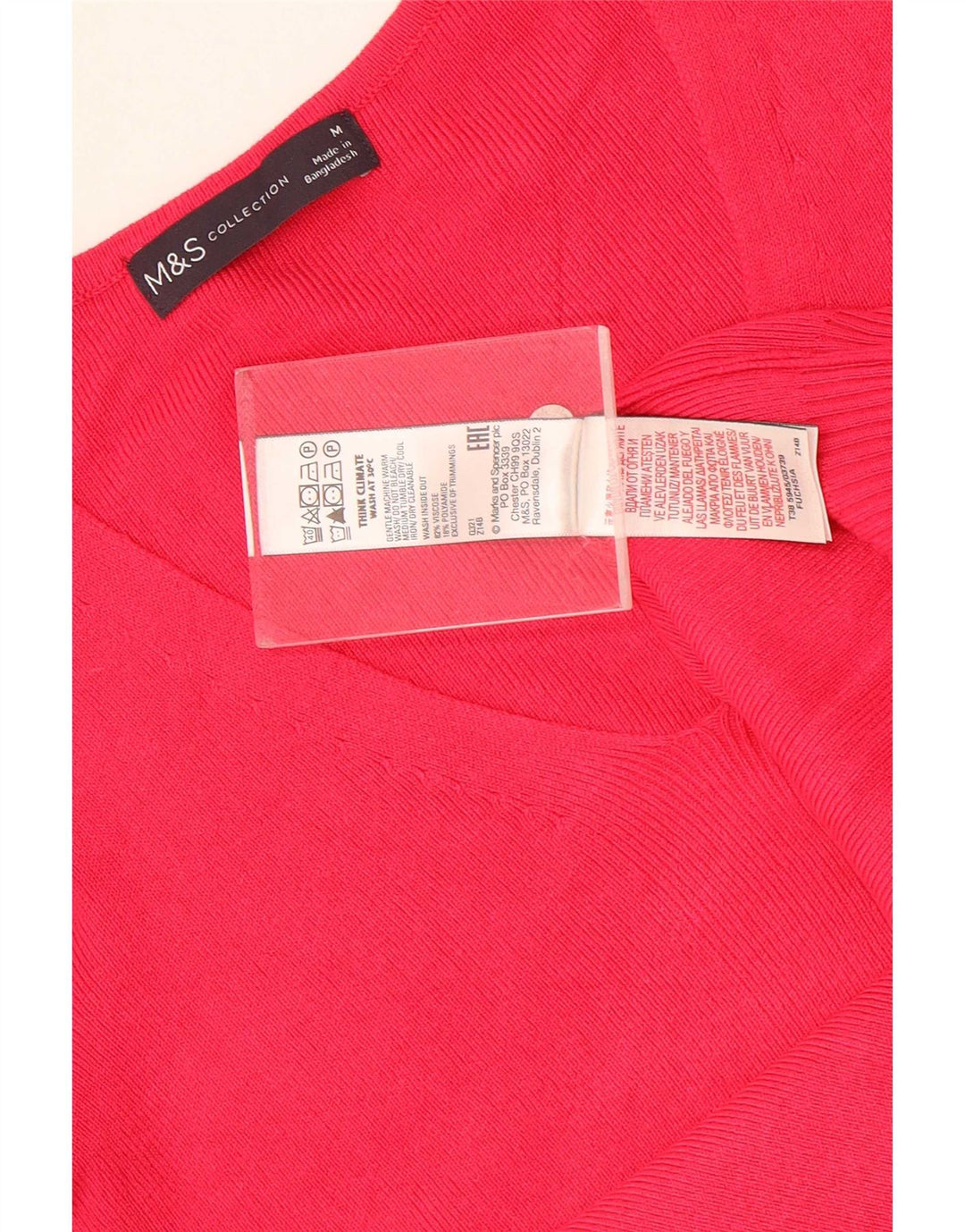 Bluză Crop Top pentru femei Marks & Spencer UK 12 Medium Pink Viscose