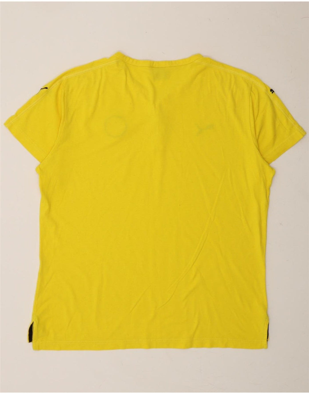 PUMA Mens BVB Dortmund T-Shirt Top XL Yellow Vintage Puma and Second-Hand Puma from Messina Hembry 
