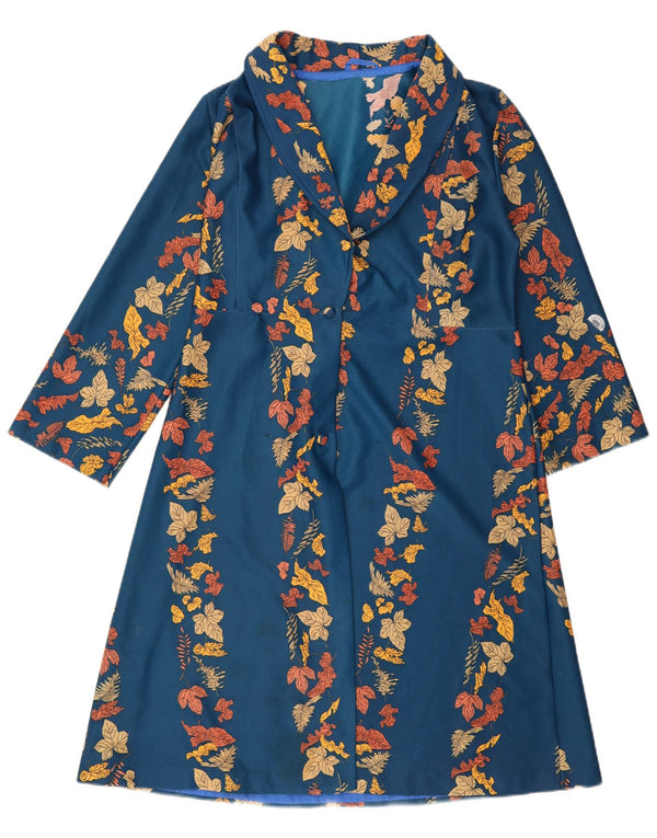 Rochie vintage pentru femei UK 14 Medium Blue Floral