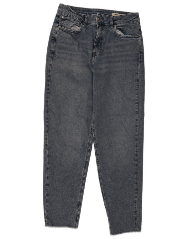 Marks & Spencer Blugi Mom Tapered pentru femei UK 12 Medium W28 L28 Albastru