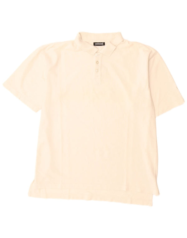 Tricou polo Adidas pentru bărbați UK 42/44, mare, alb, bumbac