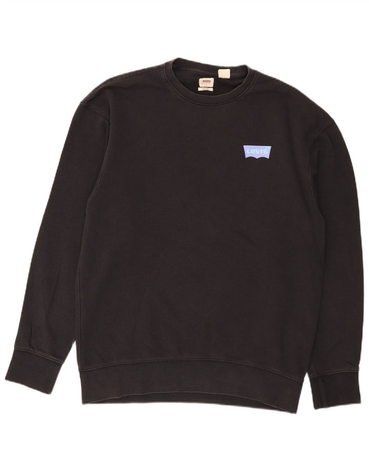 Pulover Levi's Relaxed Graphic pentru bărbați, mic, negru