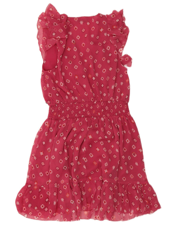 Rochie Empire pentru femei PEPE Jeans UK 10 Small Pink Geometric Poliester