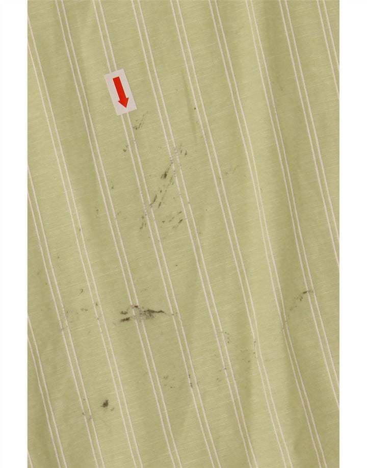 Cămașă pentru bărbați Tommy Hilfiger, bumbac cu dungi verde mediu