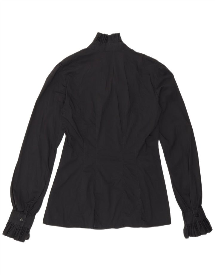 Bluză cămașă cu mânecă lungă pentru femei Benetton UK 14 Medium Black