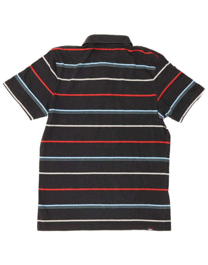 Cămașă polo Vans pentru bărbați, bumbac cu dungi negre mari