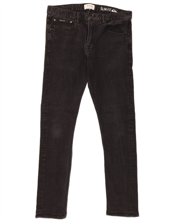 Blugi slim pentru bărbați Quiksilver W32 L32 bumbac negru