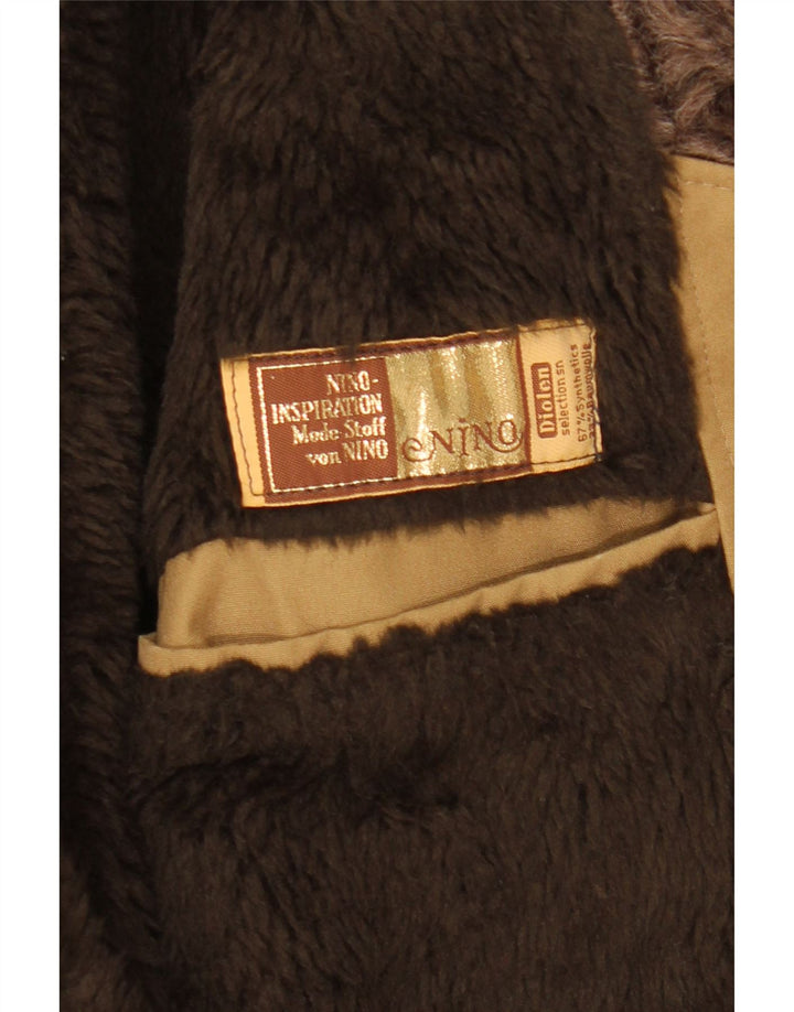 NINO Mens Overcoat UK 40 Large Brown Synthetic Vintage NINO and Second-Hand NINO from Messina Hembry 