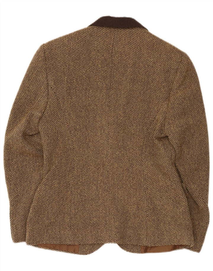 Jachetă Ginalebole pentru femei, cu 3 nasturi, IT 44 Medium Brown Herringbone