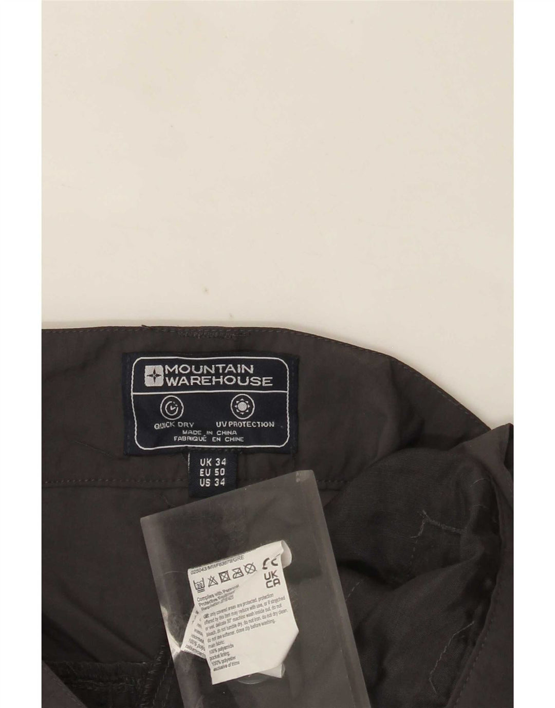 Pantaloni scurți cargo pentru bărbați Mountain Warehouse W34 Poliamidă gri mare
