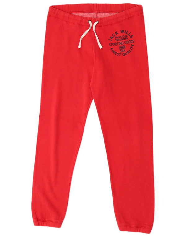 Pantaloni de trening cu grafic pentru femei Jack Wills Pantaloni de jogging UK 12 Medium Red