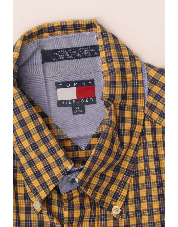 Cămașă pentru bărbați Tommy Hilfiger XL, bumbac vichy galben
