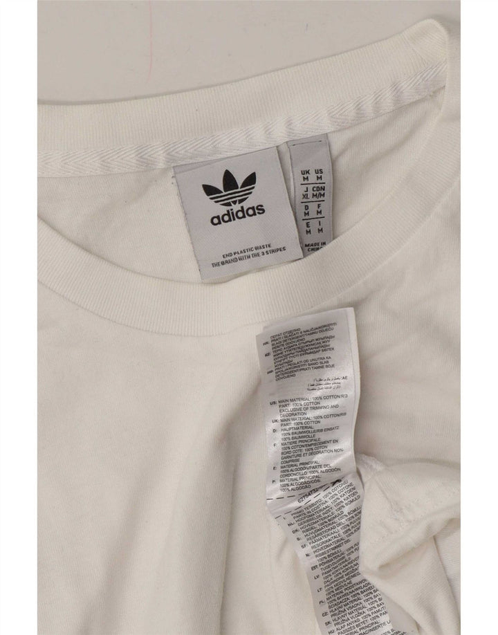Tricou grafic pentru bărbați Adidas Top Medium White Bumbac