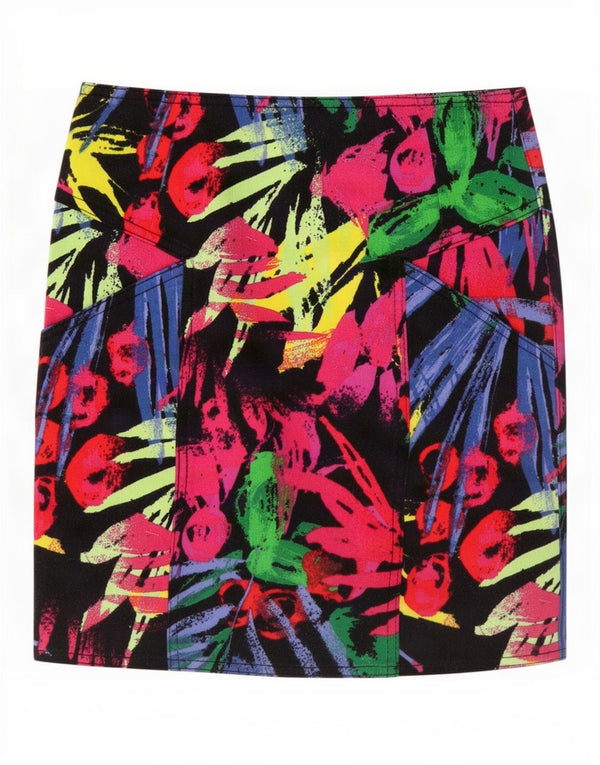 Fusta mini cu model abstract pentru femei Topshop UK 10 Small W27 Multicolor