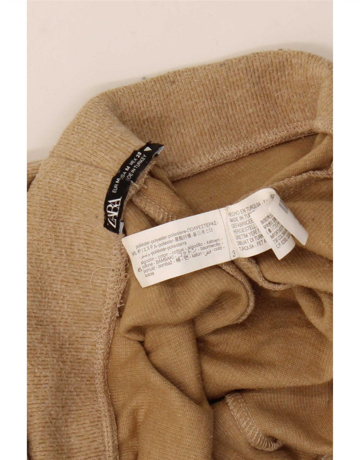 Pantaloni de trening Zara pentru femei UK 12 Medium Bej Poliester