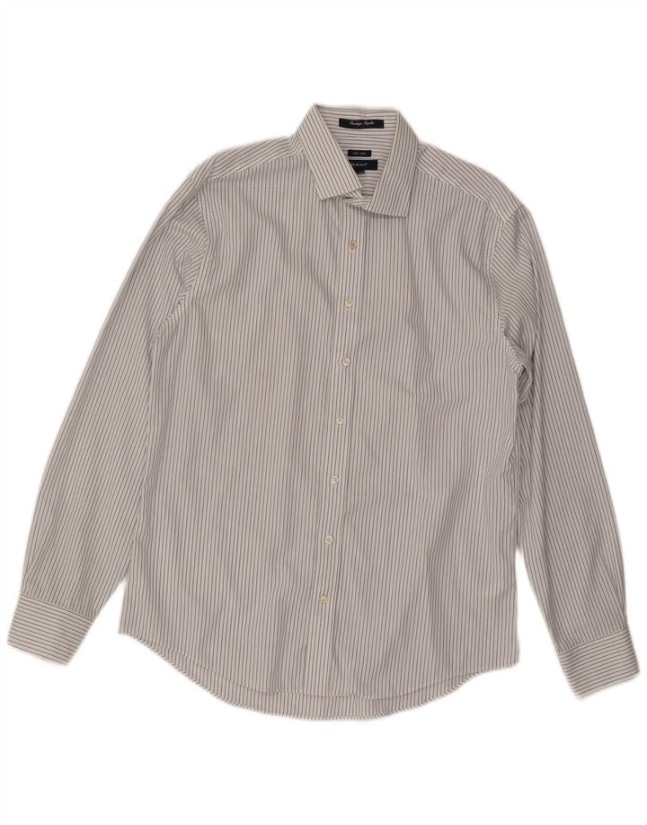 Cămașă Gant Bărbați NON - IRON XL, bumbac cu dungi albe