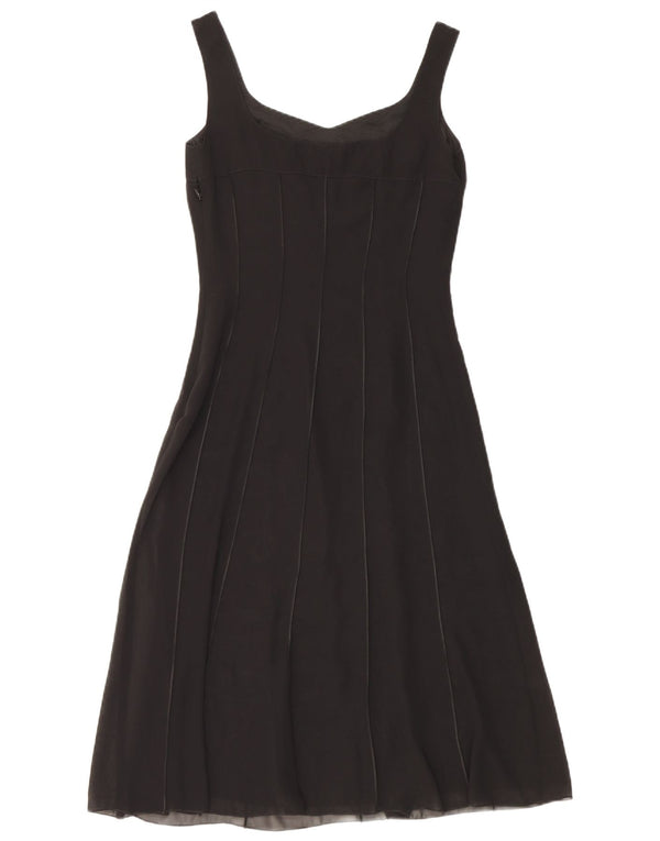 Dream Womens Seara fara maneci A-Line Rochie UK 8 Poliester negru mic