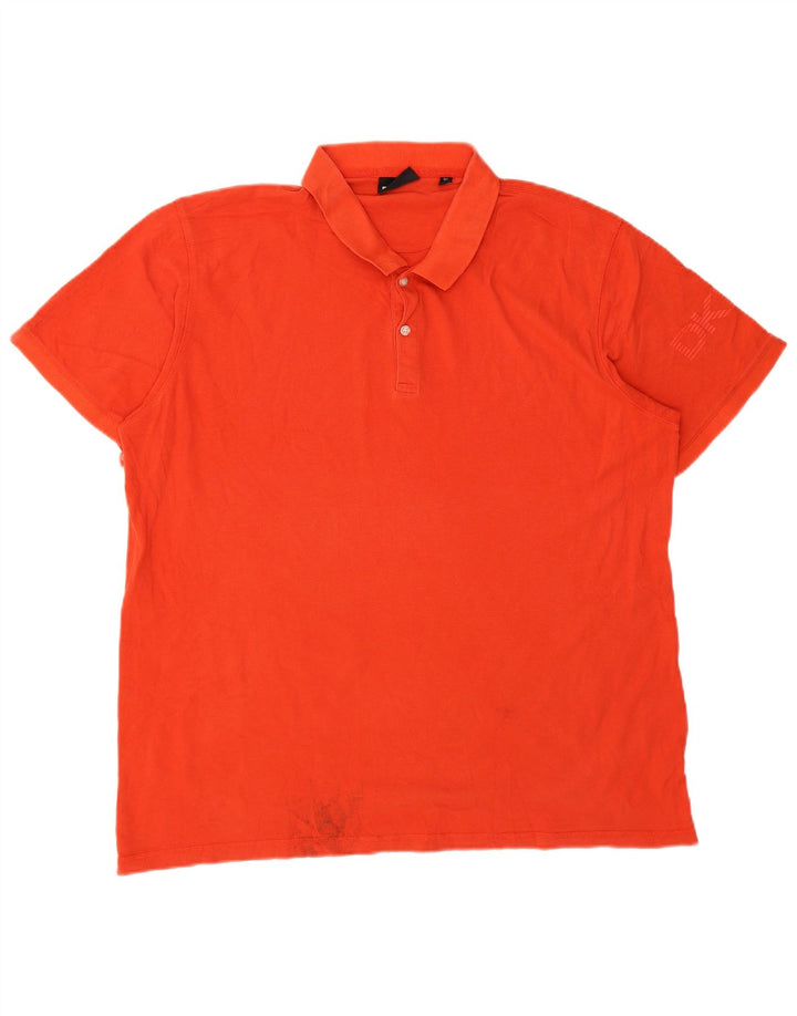 Tricou polo grafic pentru bărbați DKNY 2XL bumbac portocaliu