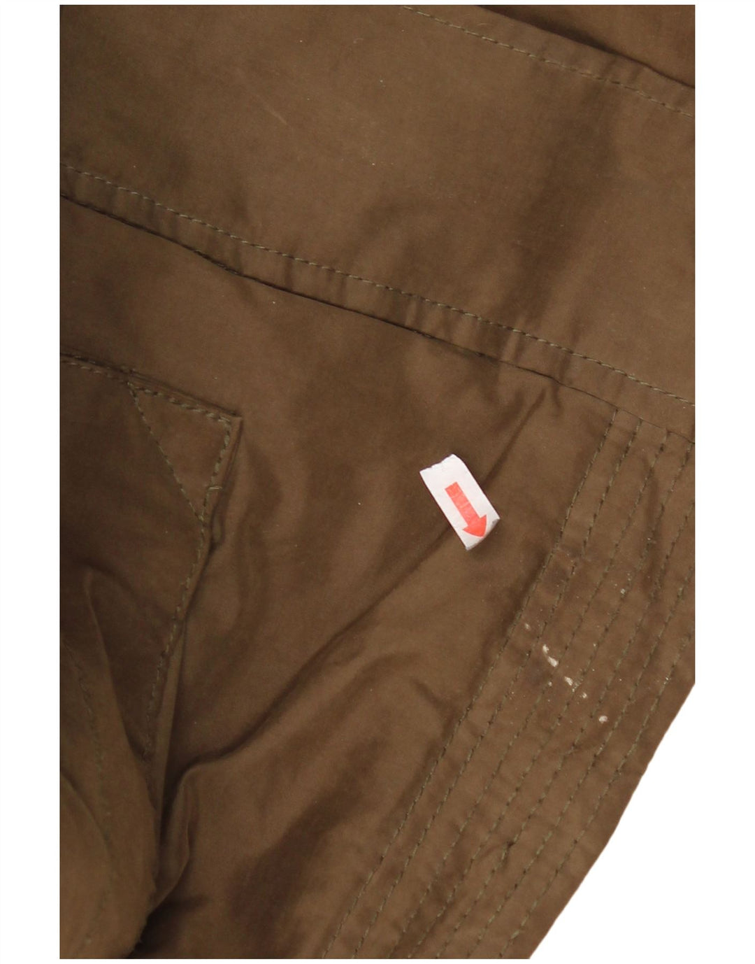 Jachetă parka cu glugă pentru femei Zara UK 14 Medium Khaki Check Bumbac