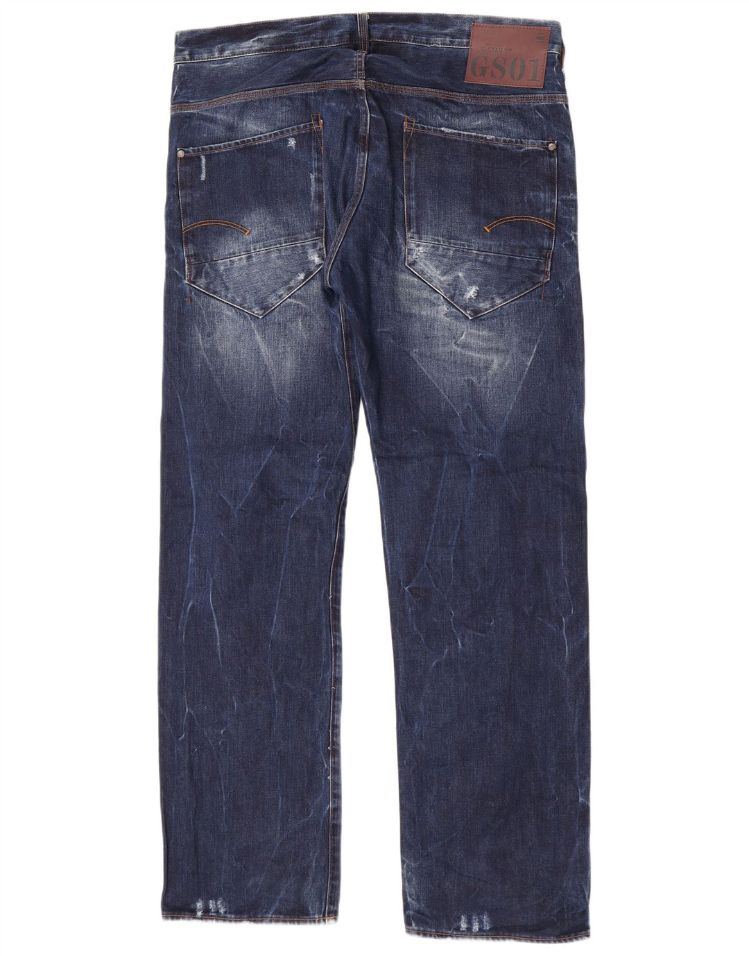 G-Star Blugi pentru bărbați largi învechiți W38 L34 bumbac bleumarin