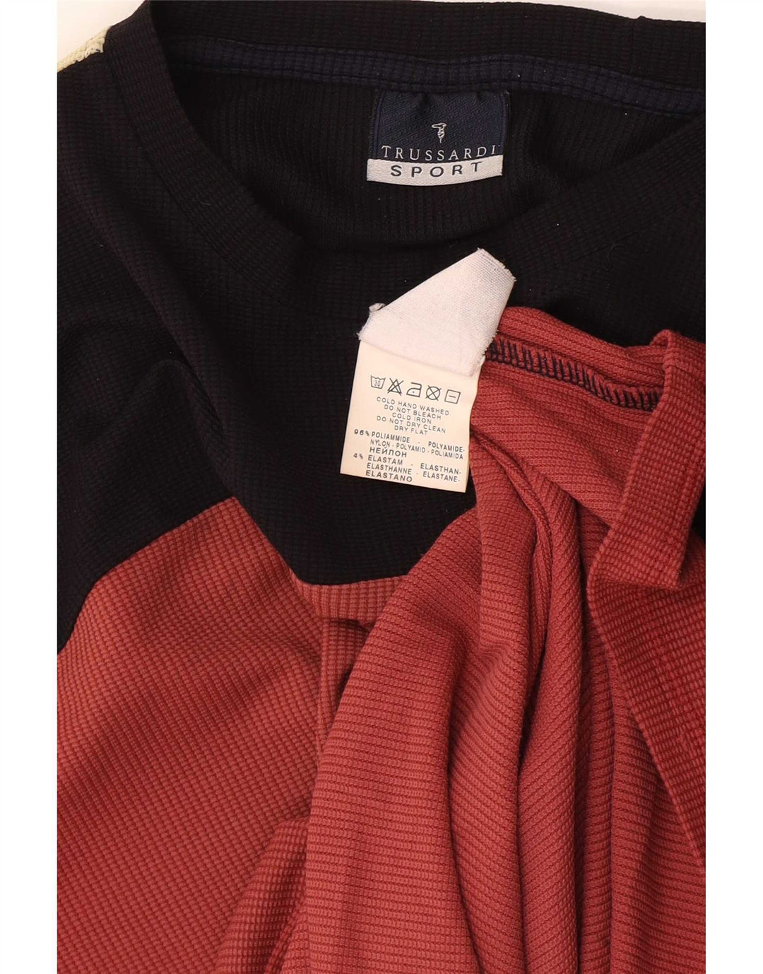 Tricou Trussardi pentru bărbați Top Mediu Roșu Poliamidă Colorblock