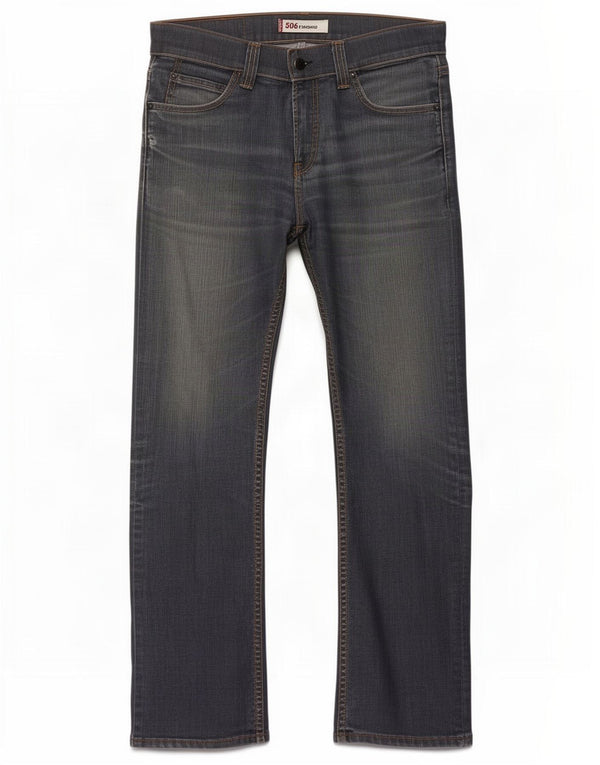 Blugi drepti Levi's 506 Standard Fit W32 L32 Bumbac bleumarin