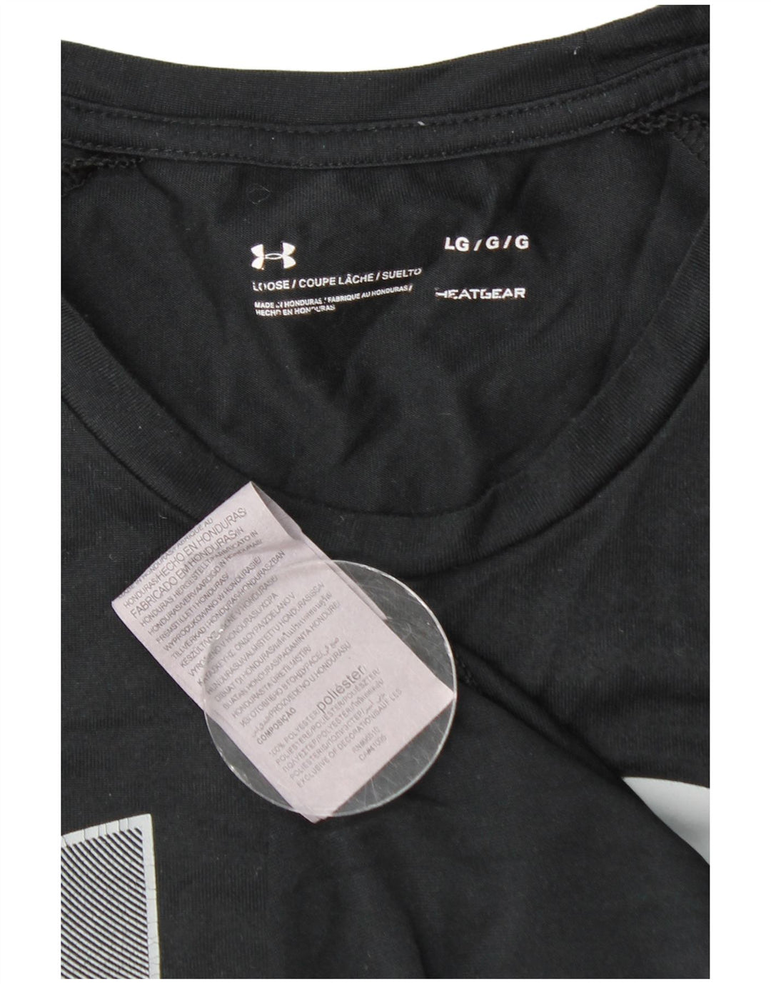 Tricou grafic pentru bărbați UNDER ARMOUR Heat Gear Top mare poliester negru