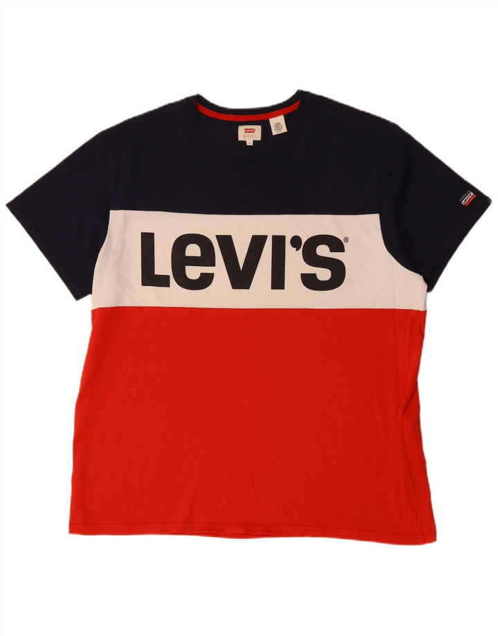 Tricou cu grafică pentru bărbați LEVI'S Top XL, multicolor, bumbac color bloc