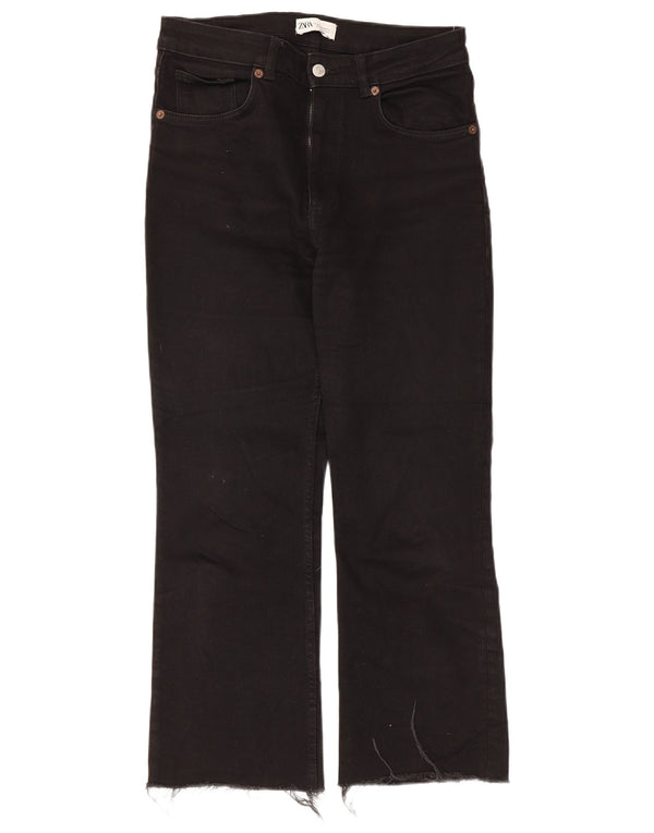 Blugi tăiați pentru femei Zara EU 42 Large W32 L25 Bumbac negru