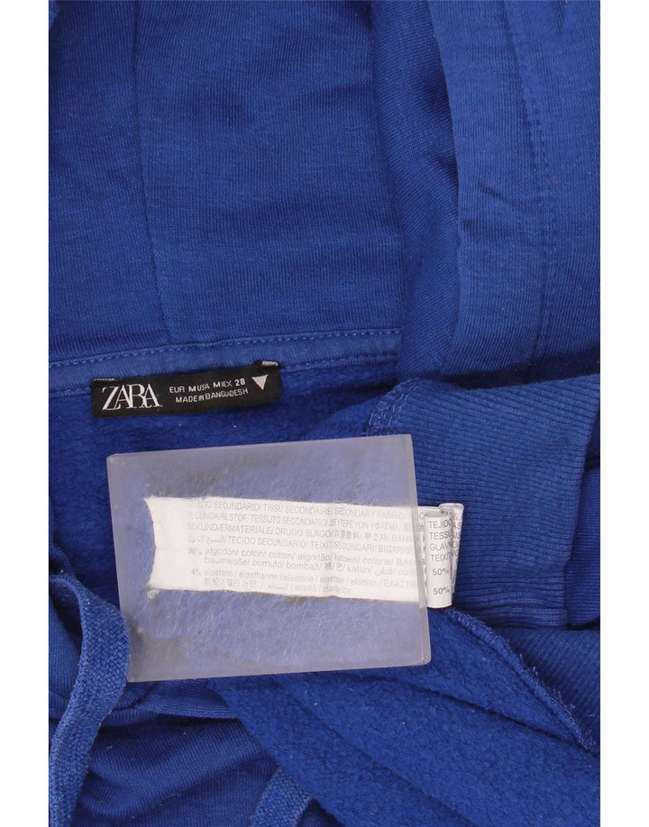 Pulover supradimensionat pentru femei Zara UK 14 Bumbac albastru mediu
