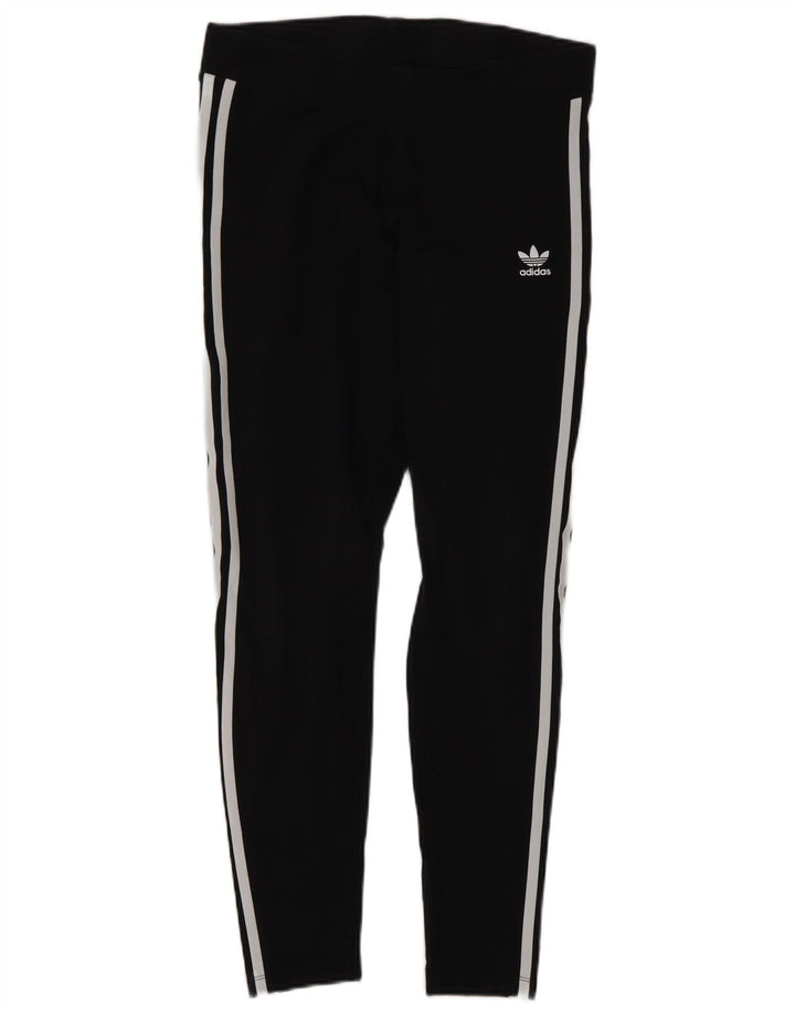 Leggings pentru femei Adidas UK 14, bumbac mediu negru