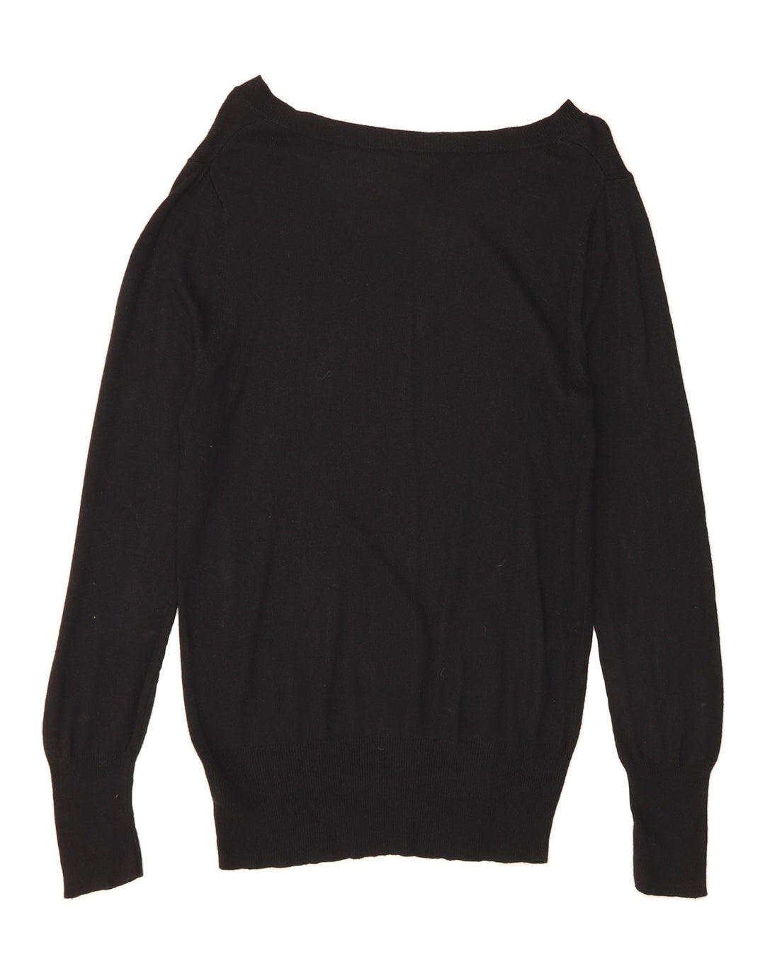 MOSSIMO Womens V-Neck Jumper Sweater UK 16 Large Black Nylon Vintage Mossimo and Second-Hand Mossimo from Messina Hembry 