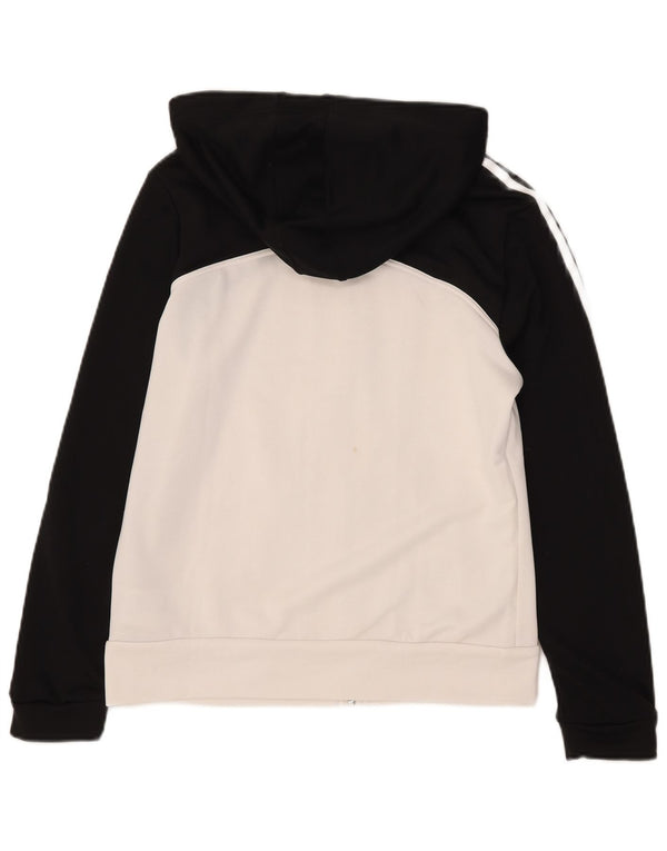 Pulover Adidas pentru femei cu fermoar, UK 16, mare, alb, poliester color bloc