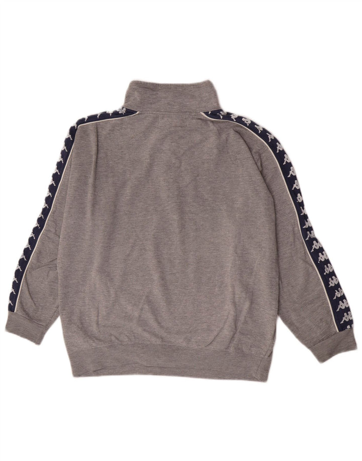 Pulover de hanorac grafic Kappa pentru femei UK 14 Medium Gri Colorblock