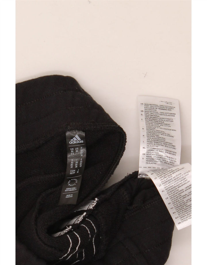 Pantaloni de trening pentru femei ADIDAS Joggeri UK 4/6 XS Bumbac negru