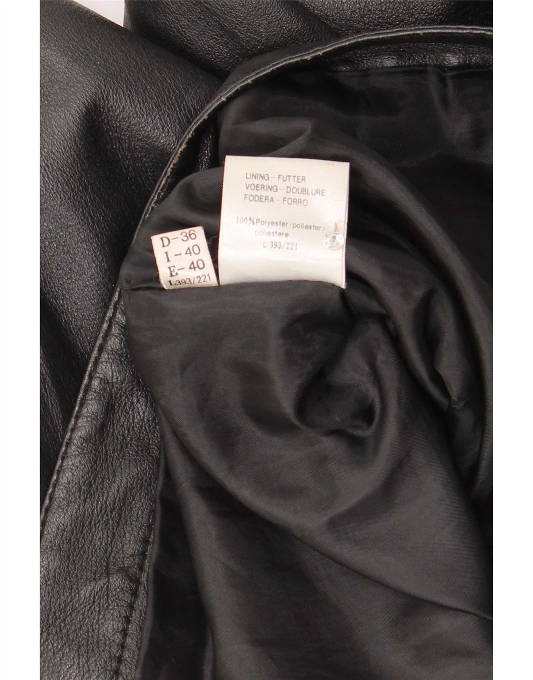 Jachetă Bolero din piele supradimensionată pentru femei Vintage IT 40 Small Black