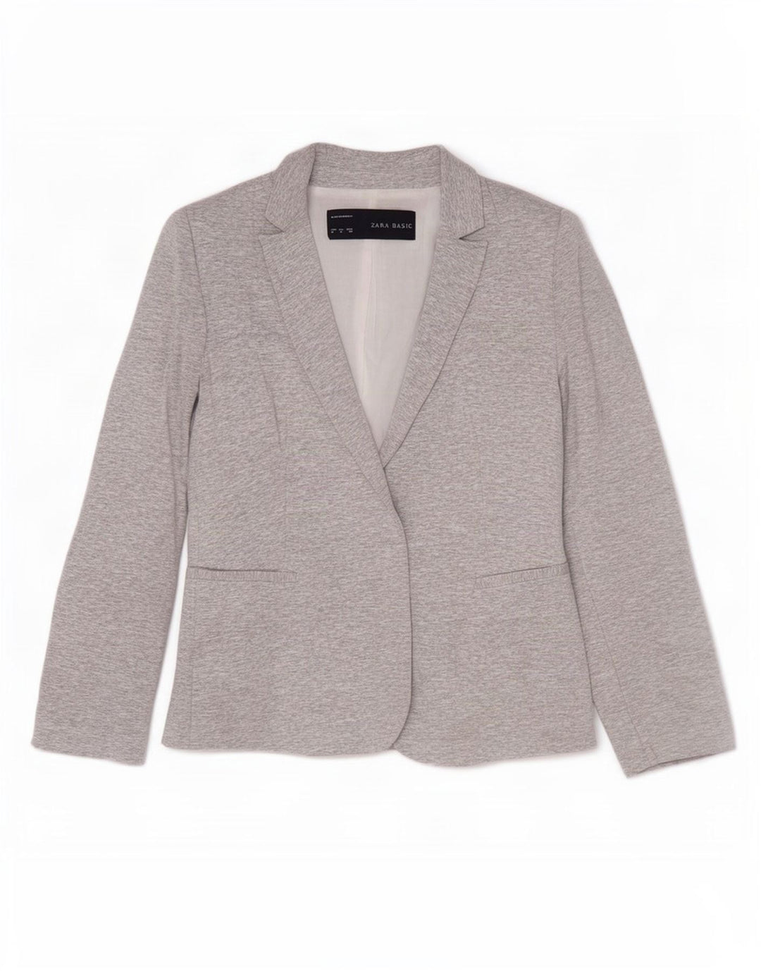 Jachetă blazer deschisă pentru femei Zara UK 12, gri mediu