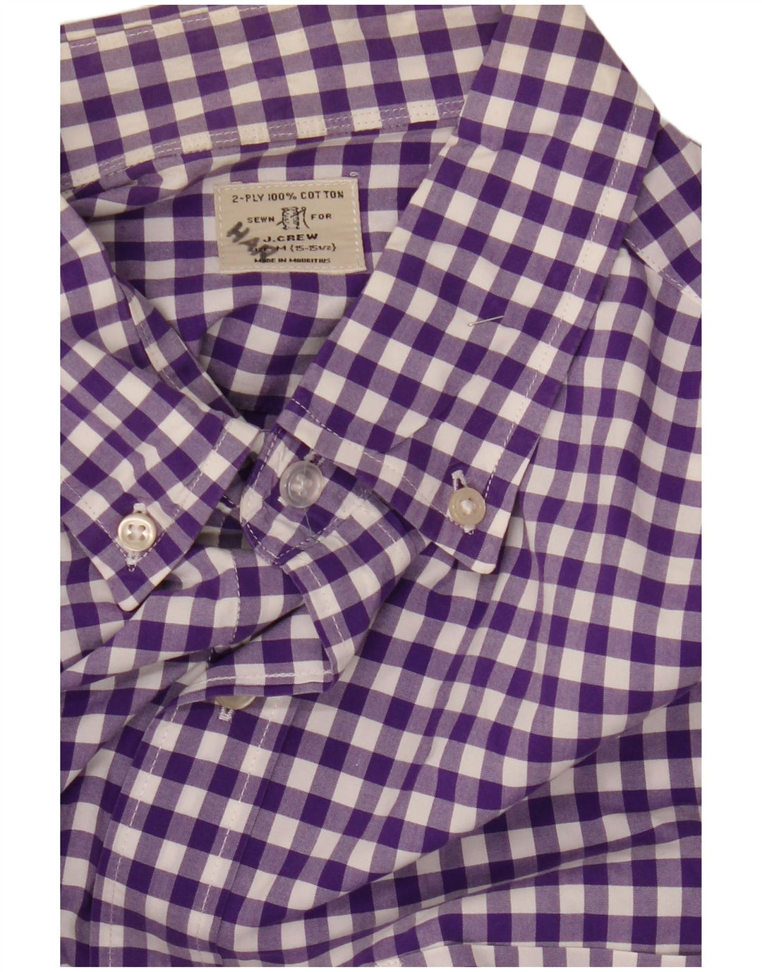 Cămașă pentru bărbați J. CREW Mărimea 15 1/2 Bumbac Vichy violet mediu