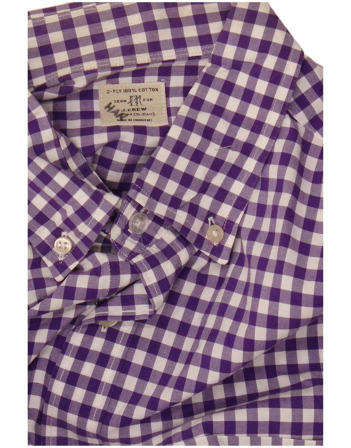 Cămașă pentru bărbați J. CREW Mărimea 15 1/2 Bumbac Vichy violet mediu