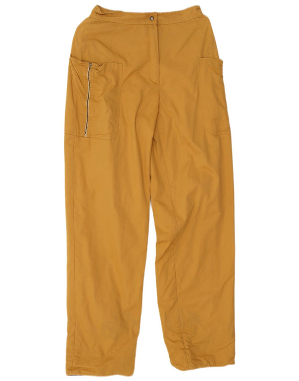 Pantaloni drepți casual pentru femei vintage IT 42 Medium W24 L30 Galben