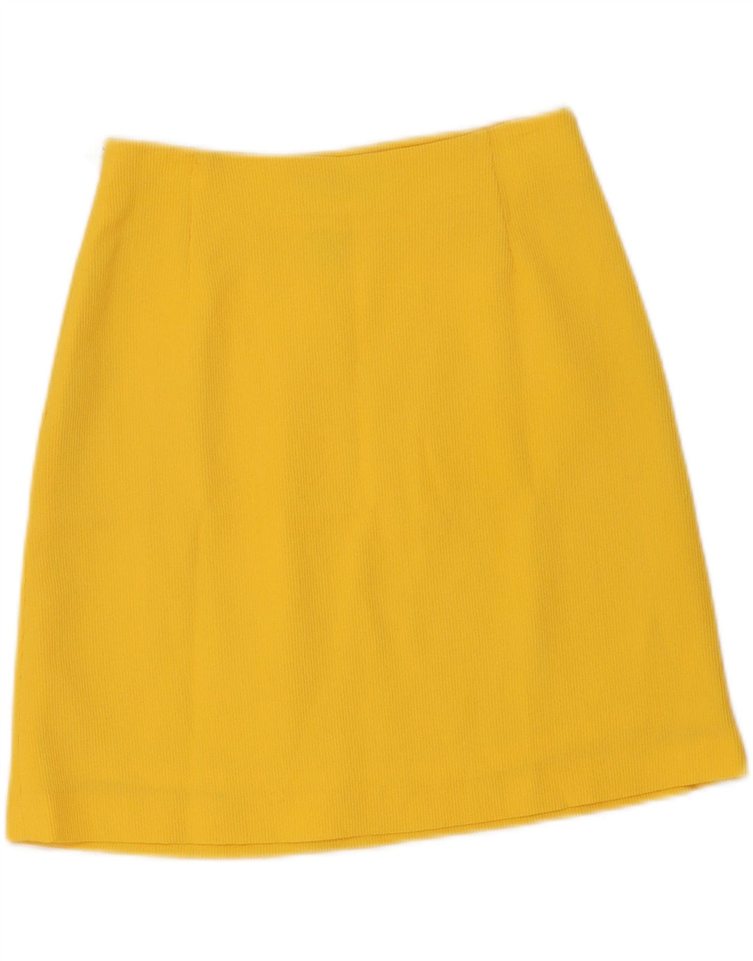 Fustă A-Line pentru Damă Vintage IT 42 Medium W28 Poliamidă Galbenă