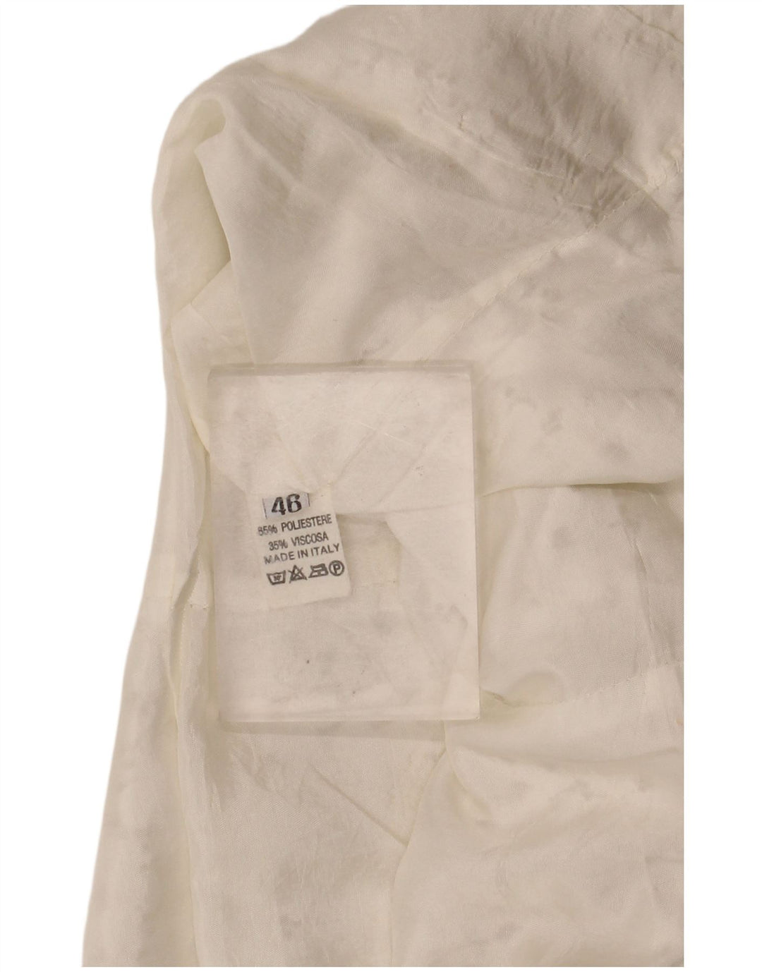 Bluză cămașă cu mânecă scurtă pentru femei VINTAGE IT 46, mare, alb, cu flori