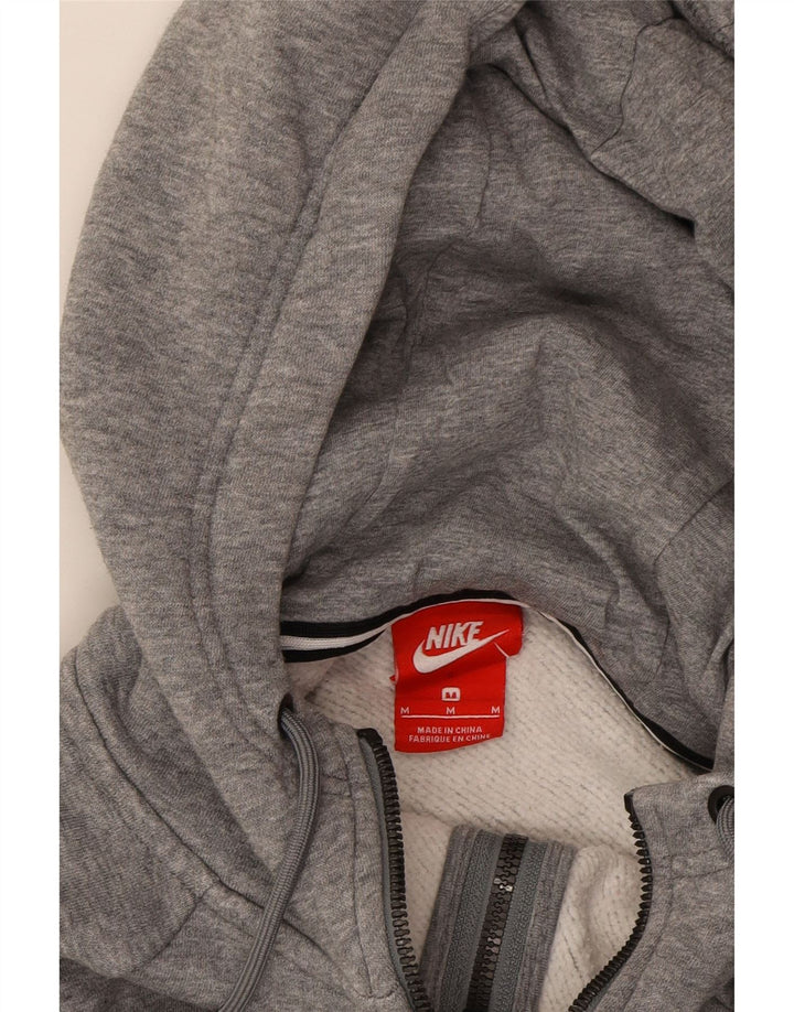 NIKE Mens Zip Hoodie Sweater Medium Grey Cotton Vintage Nike and Second-Hand Nike from Messina Hembry 