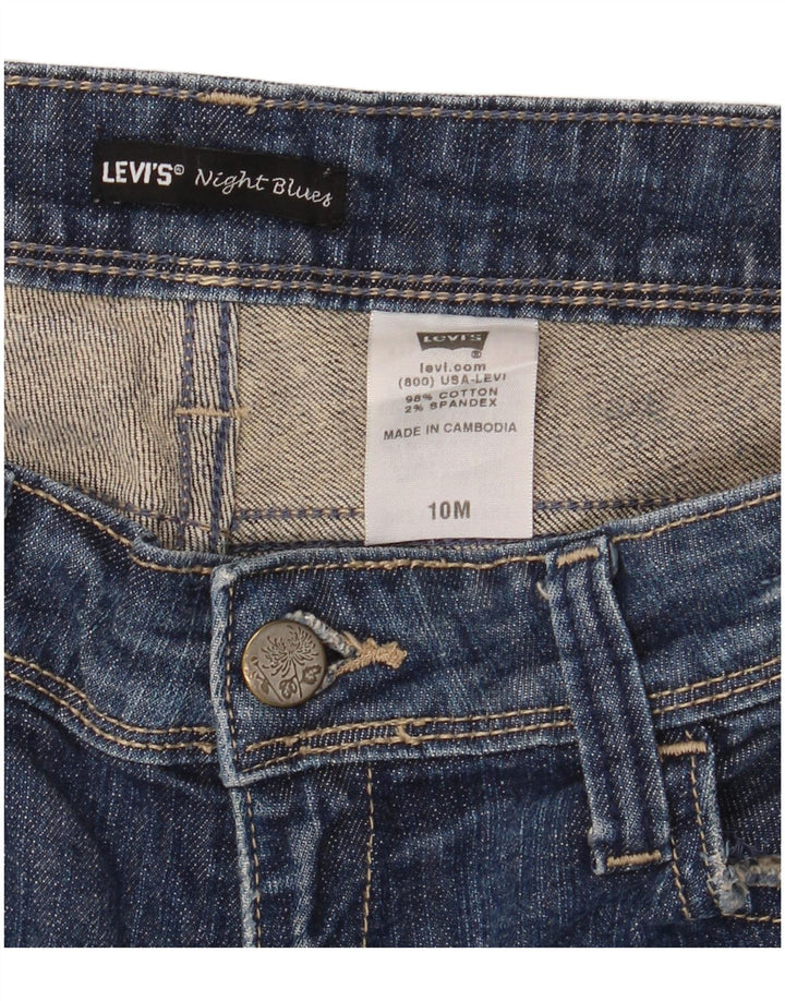 Blugi drepți distressed pentru femei Levi's US 10 Large W32 L32 Blue Bumbac
