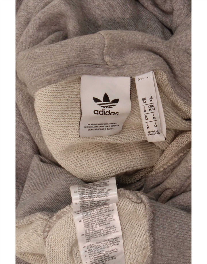 Pulover Adidas pentru bărbați, bumbac cu pete, gri mediu