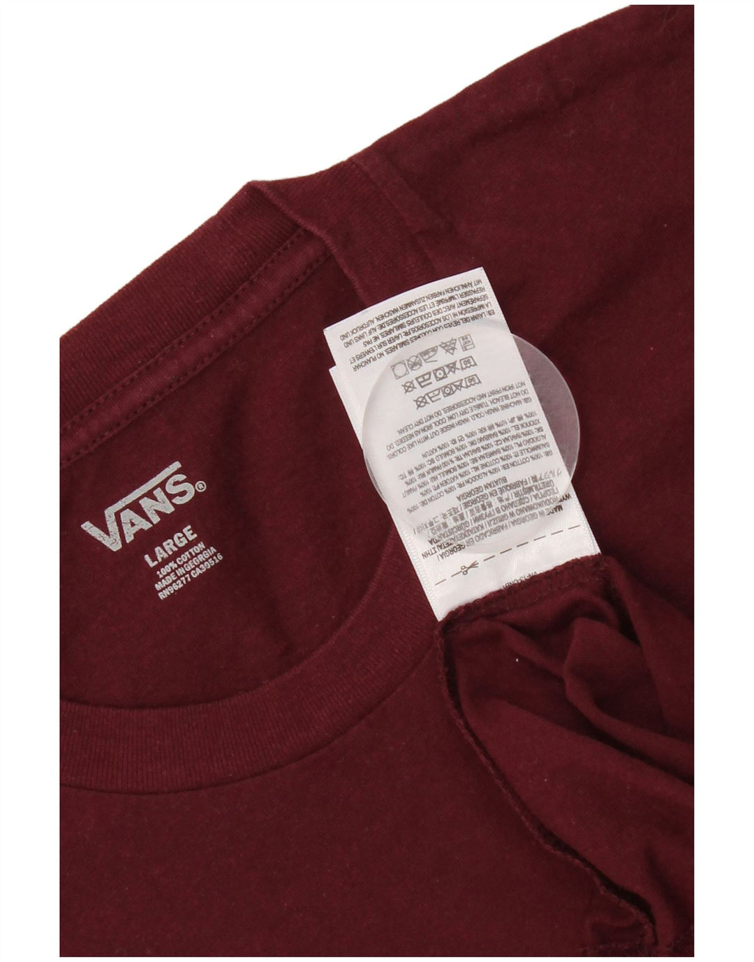 Tricou pentru bărbați Vans Top mare din bumbac burgundy