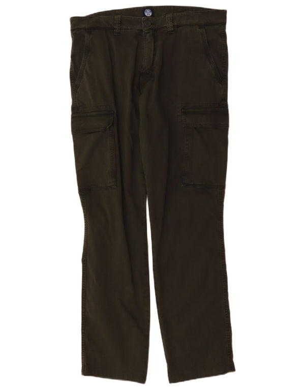 Pantaloni cargo drepti pentru bărbați North Sails W34 L31, bumbac verde