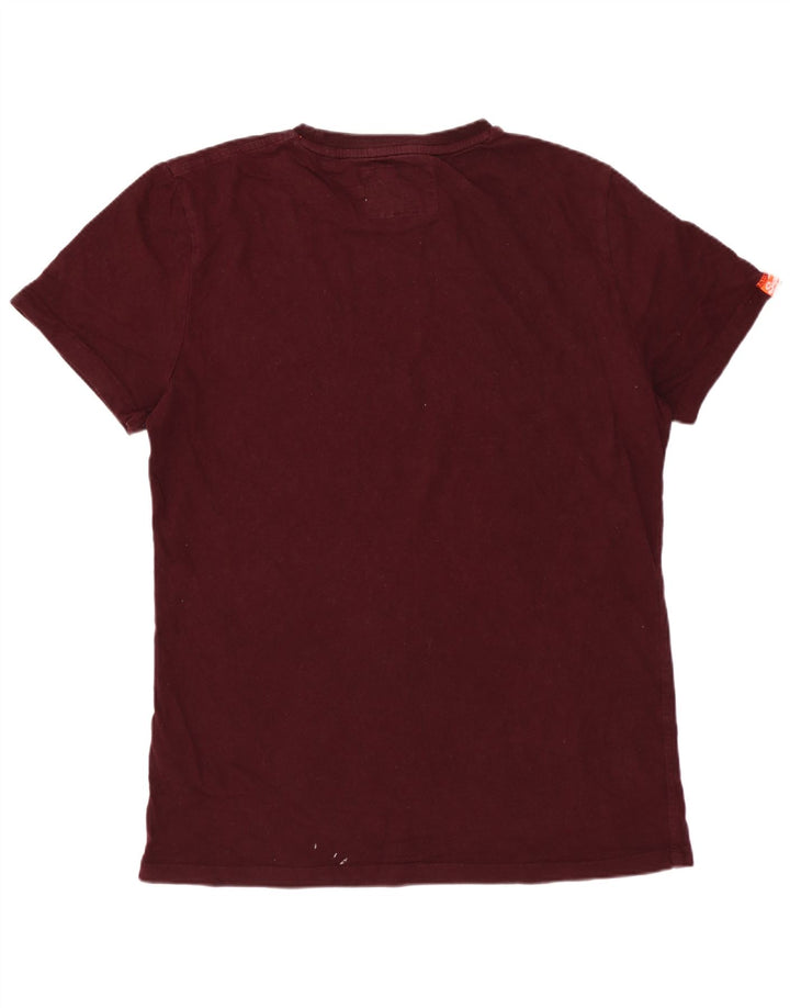 SUPERDRY Tricou Bărbați Top Mare Maroon Bumbac